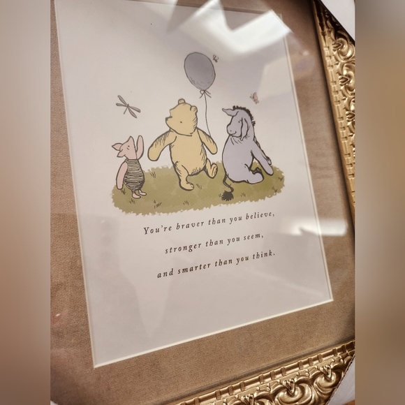 Gold Framed Winnie the Pooh Art Print - Picture 3 of 5